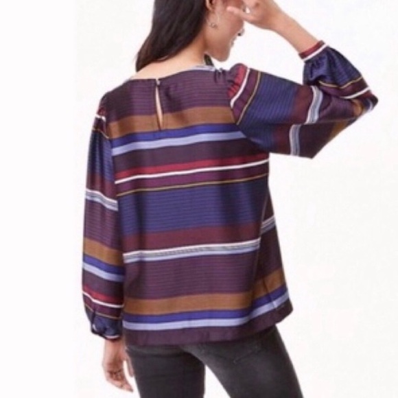 NWOT Loft Striped Blouse - Picture 2 of 9